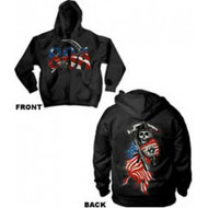 Sons Of Anarchy American Flag Full Zip Hoodie Sweatshirt