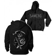Sons of Anarchy Samcro Boxed Reaper Full Zip Hoodie Sweatshirt