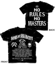 Sons of Anarchy No Rules No Masters Samcro Adult T-Shirt