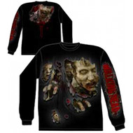 The Walking Dead Walkers Ripped Zombie Long Sleeve Shirt