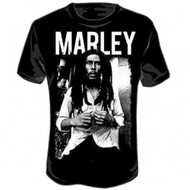 Bob Marley Black & White Adult T-shirt