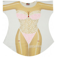 New Pink Lingerie Bikini Cover up T-shirt Lady's Fun Wear