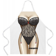 Attitude Apron - Black Lingerie Apron
