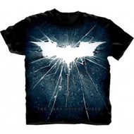 Batman: The Dark Knight Rises Bold Shattered Logo Adult T-Shirt