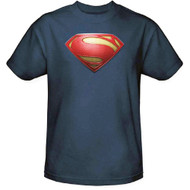 Superman Man of Steel Shield Adult T-Shirt