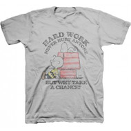 Peanuts Hardly Working Adult T-shirt