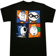 Family Guy DC Comics Spoof Four Square Pop Art Adult T-shirt