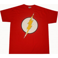 Flash Logo T-shirt Silver Foil Dc Comics