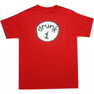 Drunk 1 Funny Red T-Shirt