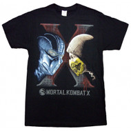 Mortal Kombat Subzero & Scorpion Face To Face Adult T-shirt
