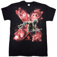 Mortal Kombat X Brush Stroke Montage Adult T-shirt