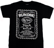 Run DMC - Rock and Rule Whiskey Label Adult T-Shirt