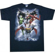 Justice League The Coming Strom Adult T-Shirt