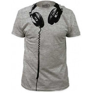 Headphones big print subway fitted Costume T-shirt