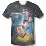 Star Trek Among The Stars Vintage Feel Sublimation Print T-shirt