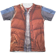 Back To The Future McFly Vest Vintage Feel Sublimation Print T-shirt