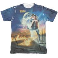 Back To The Future Movie Poster Vintage Feel Sublimation Print T-shirt