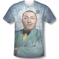 The Three Stooges Curly Heads Vintage Feel Sublimation Print T-shirt