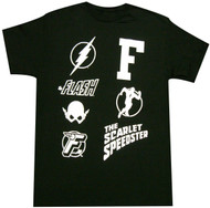 DC Comics The Flash Icons Adult T-shirt