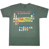 DC Comics Periodic Table Of Superheroes T-shirt