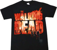 The Walking Dead Two Fire Logo Adult T-Shirt