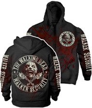 The Walking Dead Security Crossed Guns Adult Zip Hoodie