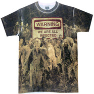 The Walking Dead Warning: Infected Dye Sublimated Adult T-Shirt
