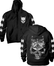 DC Comics Batman Character Skull Adult Zip Hoodie