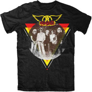 Aerosmith Triangle Circle Photo Adult T-Shirt