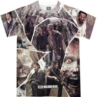 The Walking Dead Walkers Cut Out Shapes Dye Sublimated Adult T-Shirt