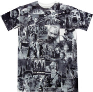 The Walking Dead Walkers Black and White Classic Photo Montage Dye Sublimated Adult T-Shirt