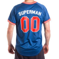 Superman 00 Men's Navy Mesh Poly Jersey