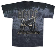 AC/DC Cannon For Those About To Rock Tie-Dye Adult T-Shirt