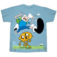 Adventure Time Finn Kick Jump Youth T-shirt