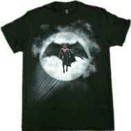 Batman Vs Superman - Superman In Bat Signal Adult T-Shirt