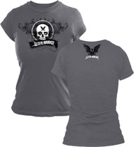 Alter Bridge Skull From Tour Girls Juniors Tissue T-Shirt
