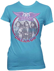 Aerosmith Dream On Circle Photo Girls Juniors Tissue T-Shirt