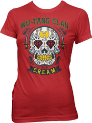Wu-Tang Clan - Fancy Skull Girls Juniors T-Shirt