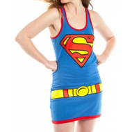 DC Comics Supergirl Juniors Racer Tank-Top Costume Superman Shirt