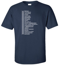 Beard Length Measurement Chart Adult T-Shirt