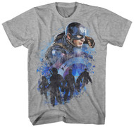 Captain America Civil War - Cap Sector Adult Heather T-Shirt