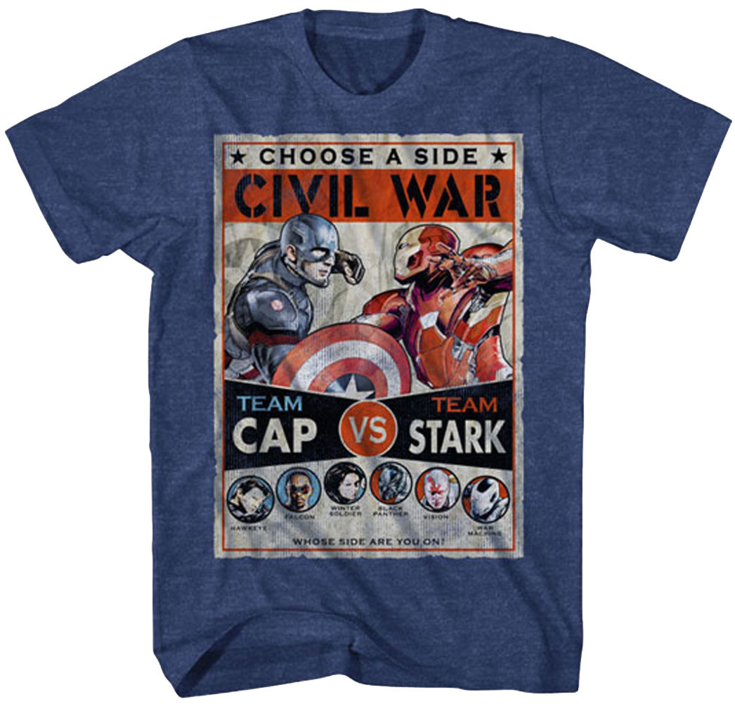 captain america civil war t shirt