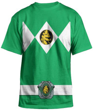 Power Rangers Mighty Fine Ranger Costume Adult Green T-Shirt