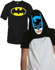 DC Comics Batman Face Flip-up Reversible Adult T-Shirt