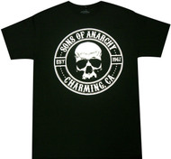 Sons of Anarchy Motorcycle Club Logo Skull Charming CA Adult T-Shirt