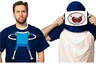 Adventure Time With Finn And Jake Reversible Mask Costume Adult T-Shirt