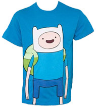 Adventure Time With Finn And Jake Large Finn Adult T-Shirt