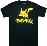 Pokemon Logo Pikachu Adult T-Shirt