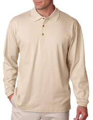 UltraClub U8501 Men's Egyptian Interlock Long Sleeve Polo Shirt