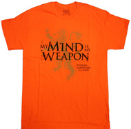 Game of Thrones - My Mind is My Weapon Tyrian Quote Adult T-Shirt
